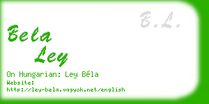 bela ley business card